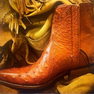 Back at the Ranch Ostrich Ankle Cowgirl Boot - Classic Western Style